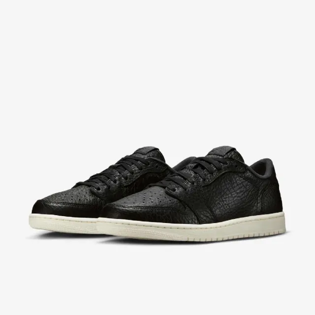 【NIKE 耐吉】休閒鞋 Air Jordan 1 Retro Low NS 男鞋 黑 無勾 荔枝皮 復刻 AJ1(848775-005)