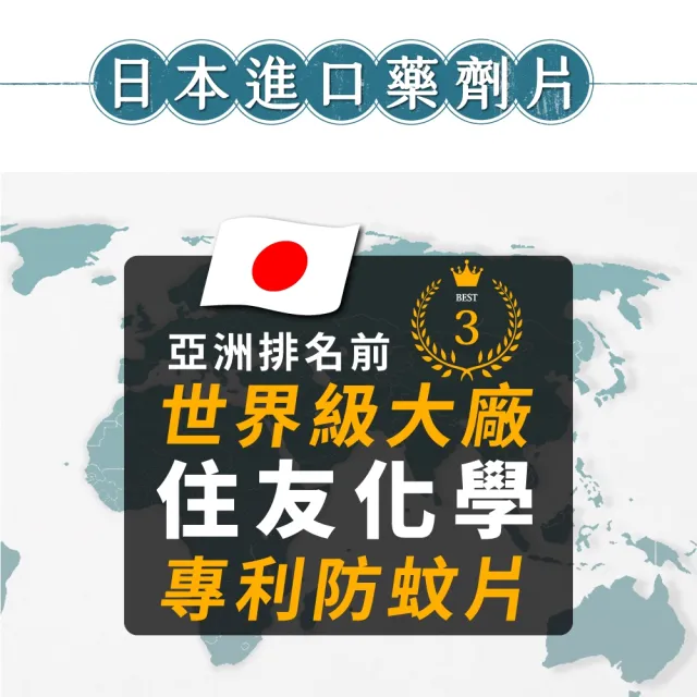 【鱷魚】日本製-古窗花130天防蚊片-3入組(有效防治登革熱病媒蚊、防蚊掛片)