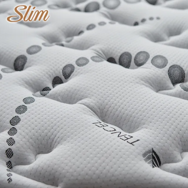 【SLIM】雙人銀離子蠶絲乳膠記憶膠獨立筒床墊5x6.2尺x27cm-加厚抗菌型