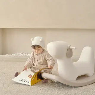 【Ifam】快樂搖搖狗-奶茶色(前庭訓練/騎乘搖搖馬/韓國製造)