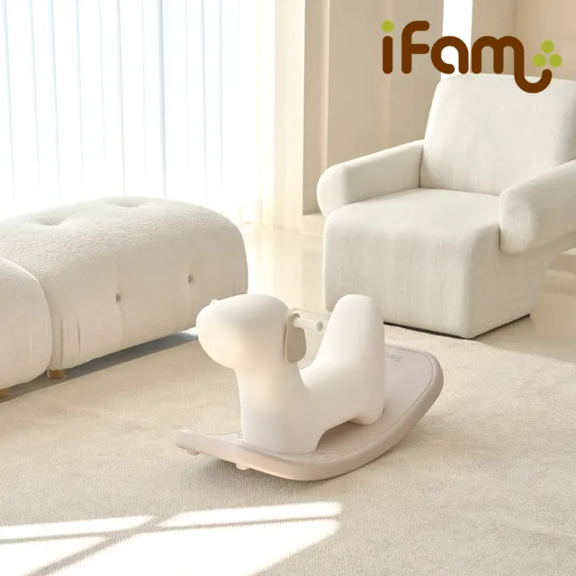 【Ifam】快樂搖搖狗-奶茶色(前庭訓練/騎乘搖搖馬/韓國製造)