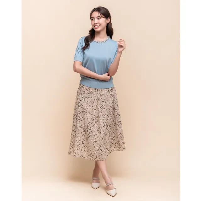 【perng yuh 芃諭名品】甜感豐盈 圓點 印花 長裙(2025 SS Collection｜4A春夏新品上市)