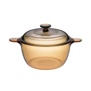 【CorelleBrands 康寧餐具】2.5L晶彩透明鍋