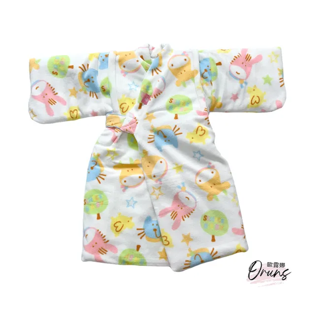 【Oluna 歐露娜】台灣製 舒適寶貝 純棉絨毛 保暖和服 防踢睡袍 超暖款 舖棉 防踢被 和服 寶寶睡袍