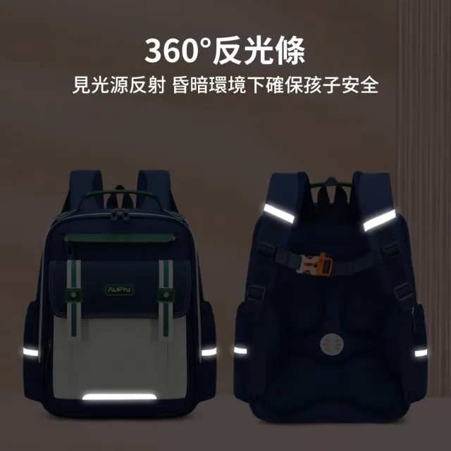 【Starshop】瑞牌蝶翼護脊兒童書包 學生書包 輕量減負雙肩後背包 護脊書包 男/女童 1-6年級(國小 開學季)