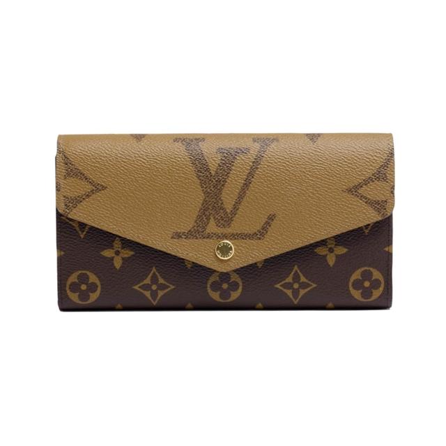 【Louis Vuitton 路易威登】SARAH 棕色 雙色經典老花 信封翻蓋長夾 錢包(M80726)