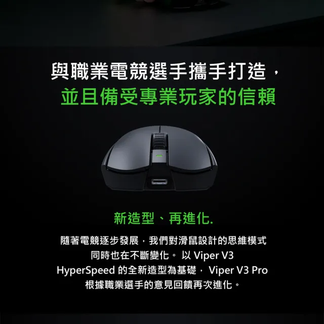 【Razer 雷蛇】Viper V3 Pro 毒奎V3 專業版 無線電競滑鼠