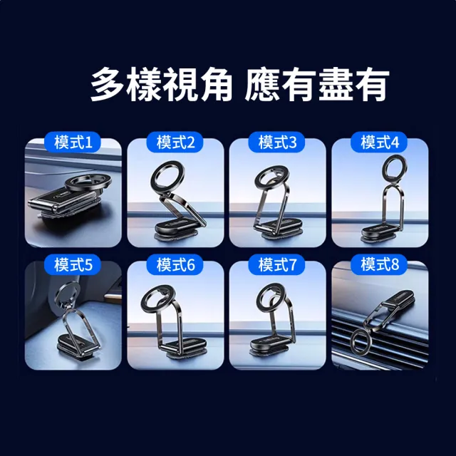 【Philips 飛利浦】DLK2303QB 摺疊式磁吸手機兩用支架(穩固不傷車/超強磁力/車內隨身兩用)