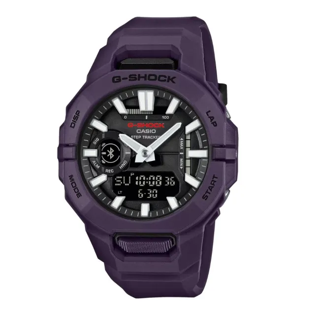 【CASIO 卡西歐】G-SHOCK 跑步訓練 藍芽運動雙顯錶款 暗紫 GBA-950-2A_43.9mm