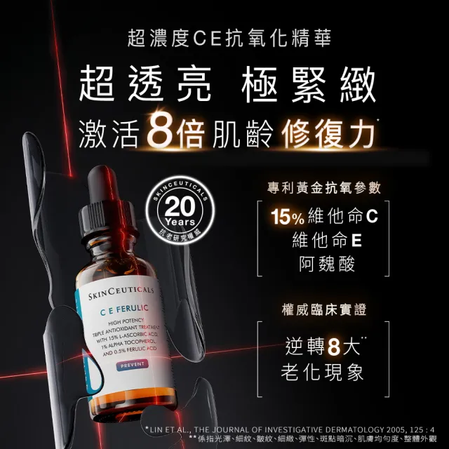 【Skin Ceuticals 修麗可】抗氧化權威★超濃度CE緊緻修護抗氧化精華 30ml禮盒組(抗老透亮)