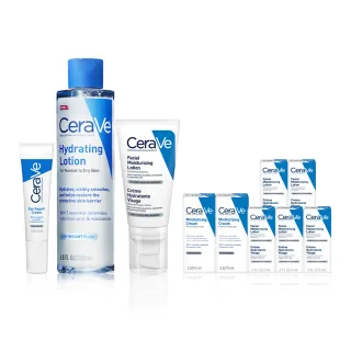 【CeraVe 適樂膚】全臉抗敏修復大全配★全效亮眼精萃14ml+全效修護精華水+全效超級修護乳52ml_D(安敏補水)