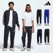 【adidas 愛迪達】精品棉萊卡上衣+四季薄長褲(短T 吸濕 透氣 彈性 棉T 休閒 運動 經典 三線 百搭)
