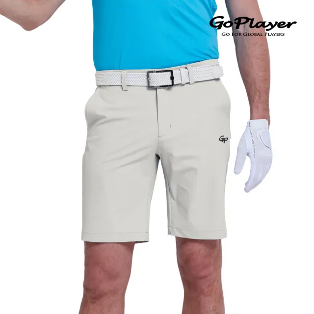 【GoPlayer】出清特價 男沖孔彈性高爾夫短褲(高爾夫球褲 彈性透氣 運動休閒短褲)