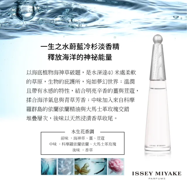【ISSEY MIYAKE 三宅一生】一生之水 海映依蘭極致女性淡香精100ml(專櫃公司貨)