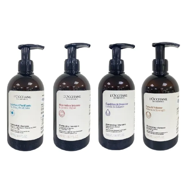 【歐舒丹】草本洗髮/潤髮乳500ml 2入(多款任選/平輸版)(淨涼/修護/平衡/強韌)