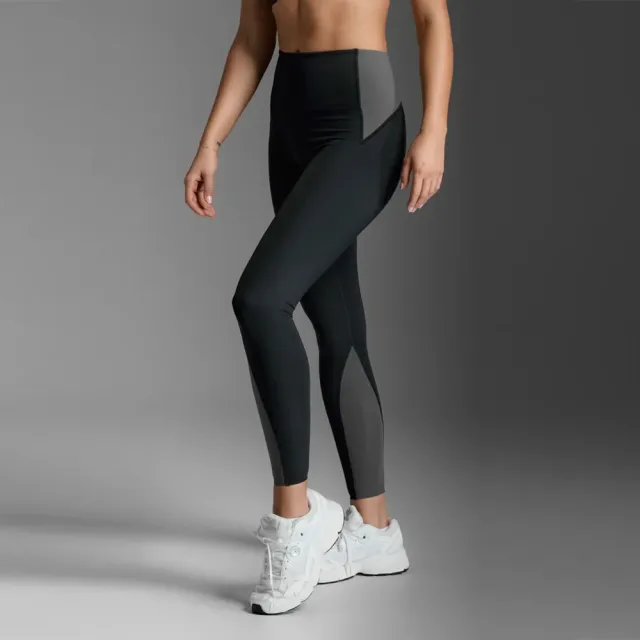 【2XU】女士 全長高腰立體剪裁壓縮褲 運動褲 瑜珈褲 踢拳褲 黑(WA7334b-BLKBLK)