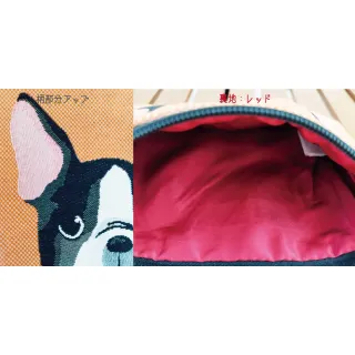 【Marushin 丸真】wonderful peace系列 船型化妝包 鬥牛犬