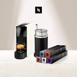 【Nespresso】膠囊咖啡機 Essenza Mini 奶泡機組合_多色任選(訂製咖啡時光50顆組/送禮/入厝/義式/隨身)