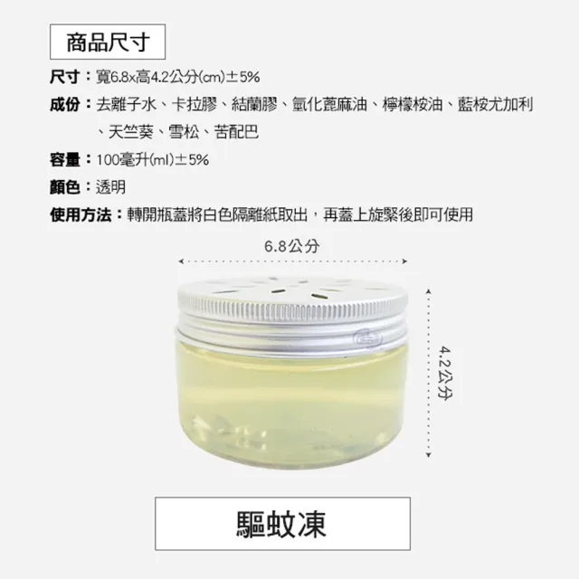 【百鈴】髒會滅驅蚊凍買5罐送1罐(驅蚊凍/天然驅蚊/防蚊必備/室內驅蚊/防蚊必備)