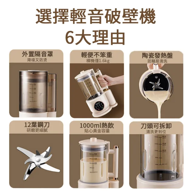 【Felsted 菲仕德】全自動智能低音破壁機 1.5L 豆漿機 榨汁機 輕食機 輔食機 破壁機