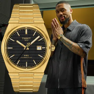 【TISSOT 天梭】PRX NBA 達米安·利拉德特別版機械錶 母親節 禮物 送禮(T1374073305100)
