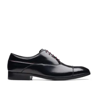 【Clarks】男鞋Craft Clifton Go 高級拋光亮光皮革橫飾牛津紳士鞋 皮鞋(CLM74544D)