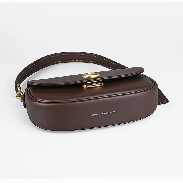 【COACH】COACH EMMY 23 立體C字LOGO牛皮斜背馬鞍包(楓樹棕)