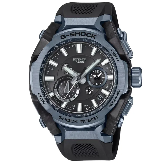 【CASIO 卡西歐】MT-G系列 碳纖維核心 藍牙多功能電波腕錶 錶 週年慶 雙11 (MTG-B4000B-1A2)