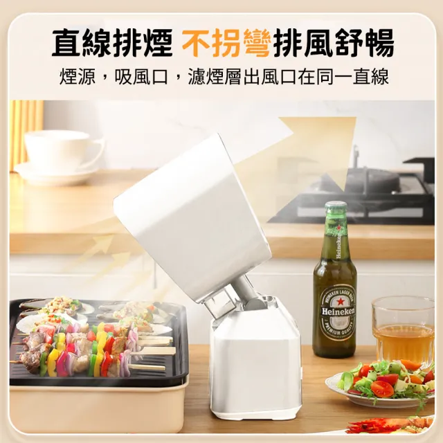 油煙機 家用小型油煙機 可移動桌面抽油煙機(烤肉吸煙機/油煙機/去油烟器/吸煙器)