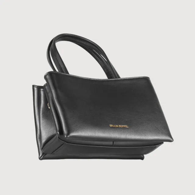 【BRAUN BUFFEL 德國小金牛】柯琳姆 手提斜背包-黑色(BF862-12-BK) 女包送禮推薦