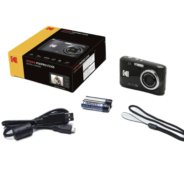【Kodak 柯達】PIXPRO FZ45 FRIENDLY ZOOM 數位相機 4倍光學變焦 27mm廣角鏡頭(原廠公司貨  一年保固)