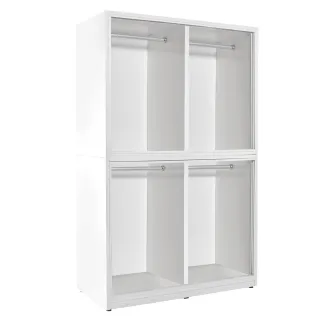 【澄品】塑鋼推門收納衣櫃-桃園以北免運 偏遠除外(寬124深61高198)