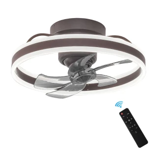 【XINGMU 興沐】臥室搖頭隱形吊扇燈北歐大氣電風扇(智能遙控/智慧定時/省電靜音/冬夏兩用)