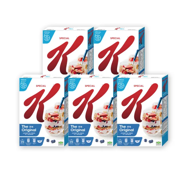 【家樂氏】雙11推薦SPECIAL K香脆麥米片370gx5盒(原味)