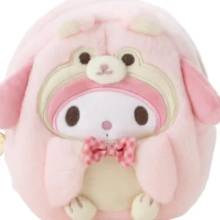【SANRIO 三麗鷗】森林動物系列 絨毛造型化妝包 美樂蒂