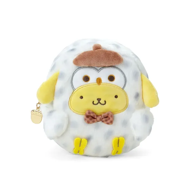 【SANRIO 三麗鷗】森林動物系列 絨毛造型化妝包 布丁狗