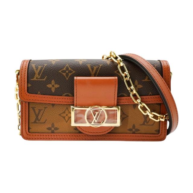 LV LOUIS VUITTON路易威登 M4675 Dauphine East West 帆布肩背斜背二用包