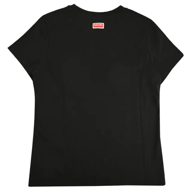【KENZO】滿版燙印草寫英文LOGO純棉質短T恤短T恤(黑)