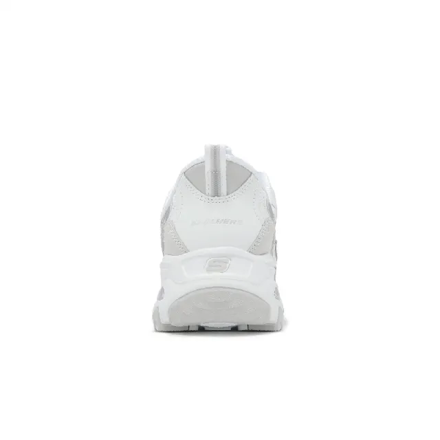 【SKECHERS】休閒鞋 D Lites-Smooth Slip-Ins 女鞋 白 銀 緩衝 拼接 老爹鞋(150537-WSL)