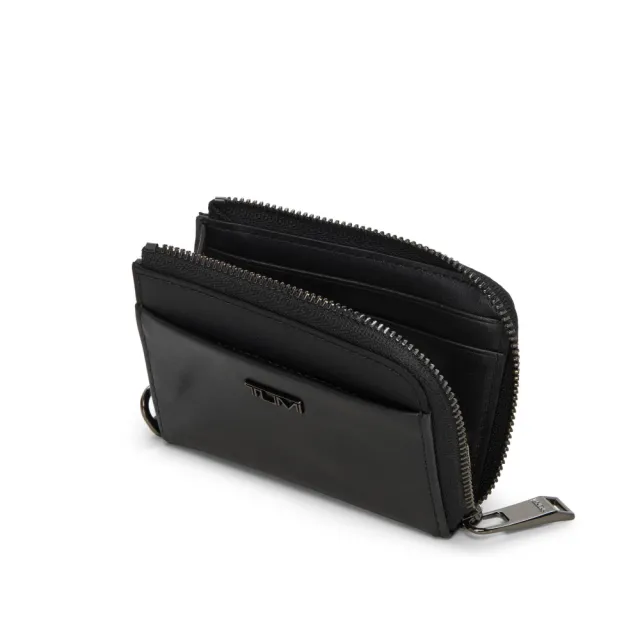 【TUMI】VOYAGEUR SLG L 型拉鍊卡片夾-黑色/青銅色(TUMI 官方旗艦店)