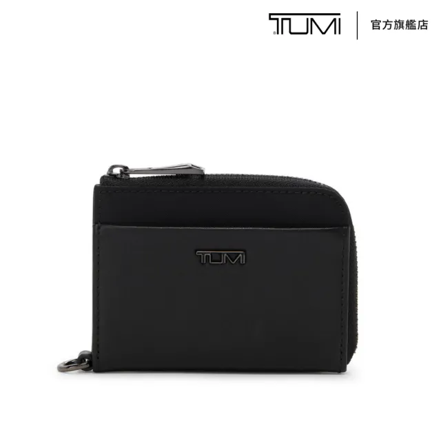 【TUMI】VOYAGEUR SLG L 型拉鍊卡片夾-黑色/青銅色(TUMI 官方旗艦店)