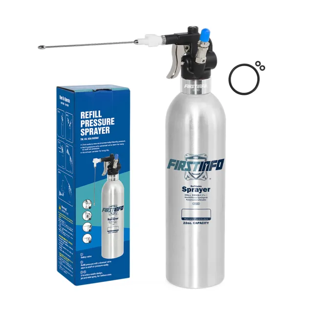 【良匠工具】新型650cc氣動氣壓噴霧罐 可重覆充氣 壓力噴霧罐 鋁製噴霧罐(潤滑 防銹去污 WD40)