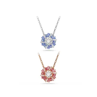 【SWAROVSKI 施華洛世奇】Idyllia 鏈墜 混合式切割 花朵 藍色/粉紅色(2色任選)