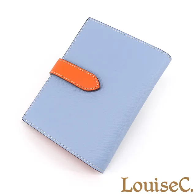 【LouiseC.】雙11 真皮包包  Tree House 牛皮 配色 多功能 釦式護照長夾 5色 CC6908