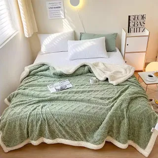 【京都手祚-買1送1】塔芙絨雕花羊羔絨/兔毛羊羔絨保暖毯被(多款任選/蓄溫保暖/多功能毯/換季必備/冬被)