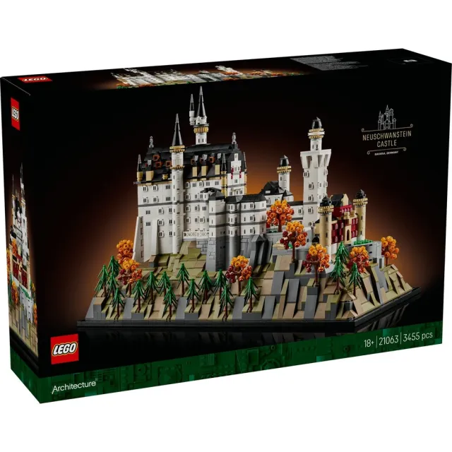 【LEGO 樂高】建築系列 21063 新天鵝堡(德國地標 建築模型 居家擺設 積木)