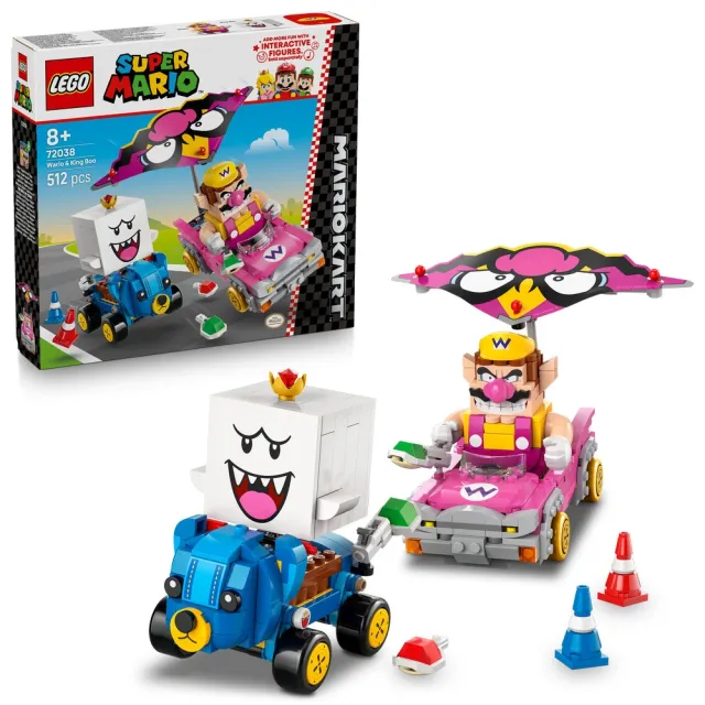 【LEGO 樂高】超級瑪利歐系列 72038 瑪利歐賽車 - 瓦利歐與害羞幽靈王(任天堂 MarioKart 玩具 積木)