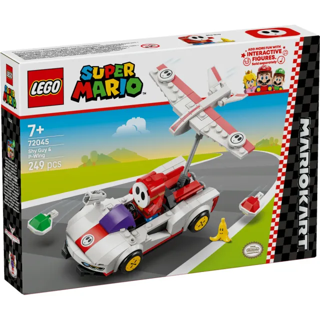 【LEGO 樂高】超級瑪利歐系列 72045 瑪利歐賽車-嘿呵與Ｐ飛翼(任天堂 MarioKart 兒童玩具 積木)