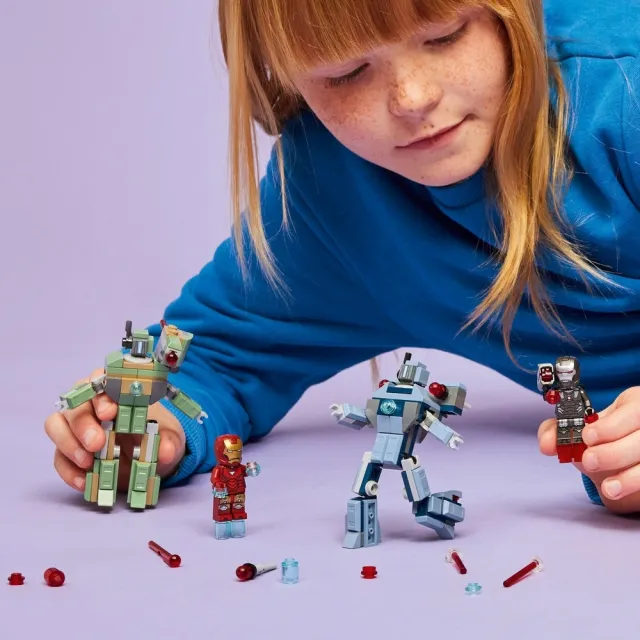 【LEGO 樂高】漫威超級英雄系列 76320 鋼鐵人和戰爭機器大戰漢默鋼鐵士兵(Marvel 鋼鐵人 玩具 積木)