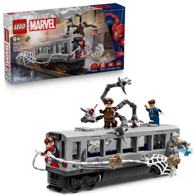 【LEGO 樂高】漫威超級英雄系列 76321 蜘蛛人大戰八爪博士地鐵列車場景(Marvel 蜘蛛人 兒童玩具 積木)